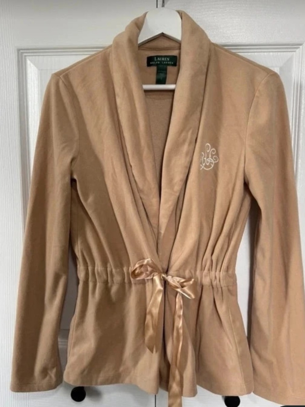 Lauren Ralph Lauren Women's Tan Shawl Collar Jacket
